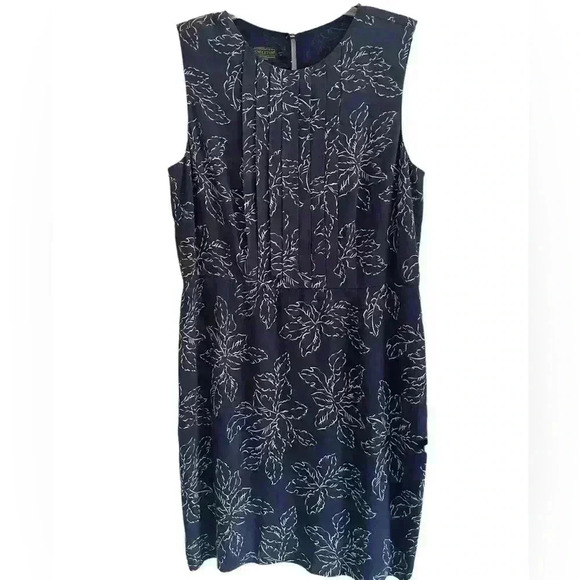 Pendleton Sleeveless Navy Blue Floral Dress 14P - Picture 12 of 12